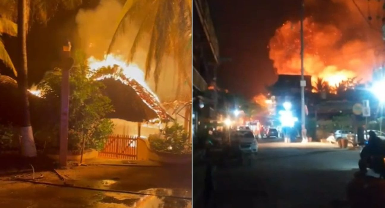 Emergencia en Oaxaca: entre 60 y 70 locales arrasados por voraz incendio en Punta Zicatela